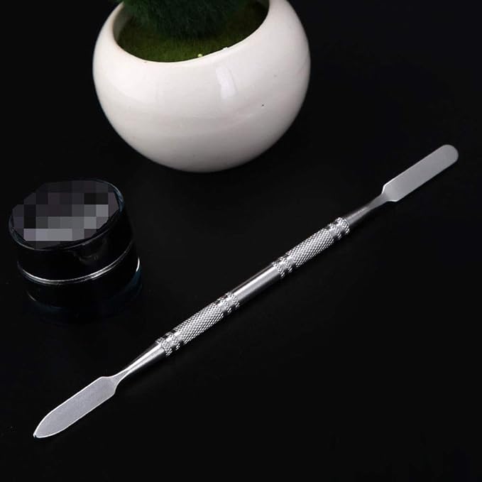 4 Pieces Makeup Spatula Cosmetics Mixing Spatula Stainless Steel Cosmetic Makeup Spatula Makeup Palette Spatula Tool Double Headed Makeup Stirring Spatula Makeup Accessories(150 mm, Silver)-BrightBean Baby