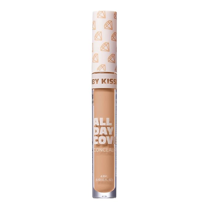 Ruby Kisses All Day Concealer Lightweight Full Coverage Multi-Use Concealer 0.13 Fl Oz (Natural Buff)-BrightBean Baby