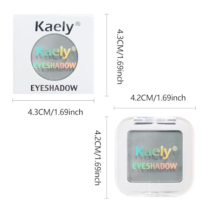 evpct Matte Grey Eyeshadow Singles, Smoky Gray Grey Dusty blue Cream Single Matte Eye Shadow Palette Makeup for Older Women, High Pigment Waterproof Monochrome Mini Eyeshadow Palette, sombra de ojos-BrightBean Baby