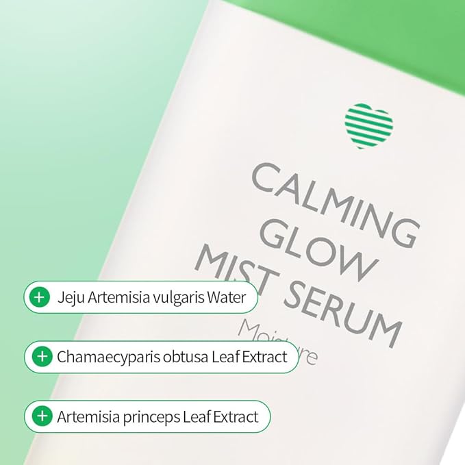 Glow Mist Serum – Hydrating & Soothing Face Mist Artemisia, Centella Asiatica, Evening Primrose, Korean Skin Care, Made in Korea, for Sensitive Skin (Calming, 3.38 oz)-BrightBean Baby