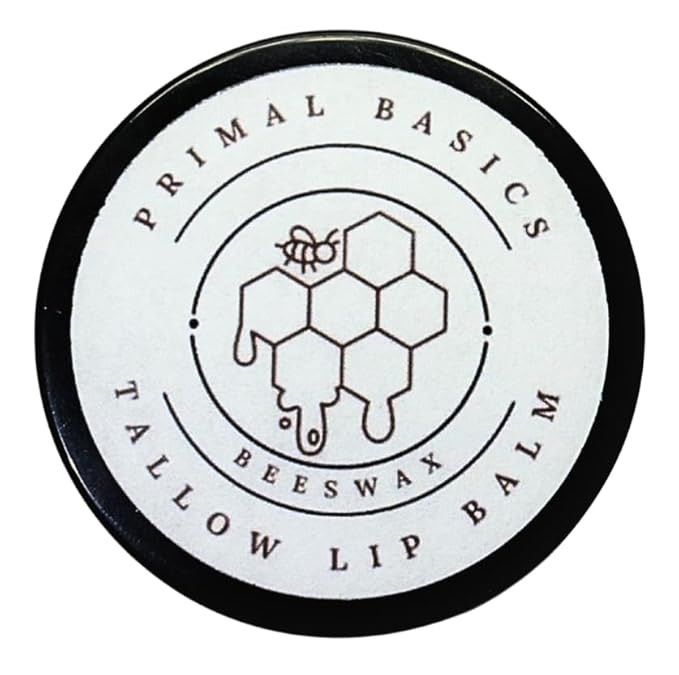 100% Grass Fed Grass Finished Beef Tallow and Beeswax Lip Balm, Face Moisturizer, Body Balm, for Oily, Dry, Sensitive Skin, USA Made-BrightBean Baby