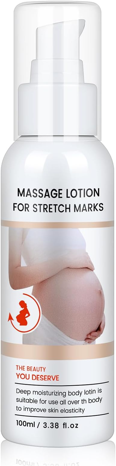 Stretch Mark Cream for Pregnancy - Brightening and Moisturizing with Collagen and Avocado Extract - Promotes Skin Elasticity and Fades Postpartum Stretch Marks - for Use on The Tummy, HIPS - 3.38 oz-BrightBean Baby