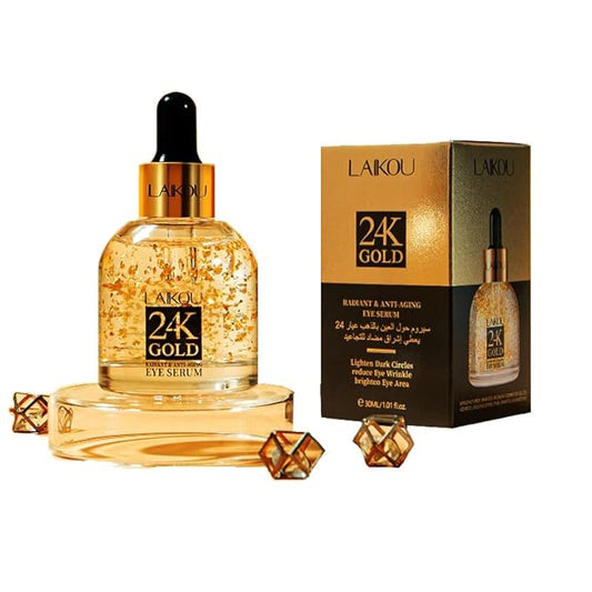 AKARY 24K Gold Eye Serum, Under-eye Firming Serum for Reduces Puffy Eyes, Dark Circles, Fine Lines, Under Eye Bags, Tightening, Hydrating Face Serum, Treatment for Skin Care with Nicotinamide and Vitamin E-BrightBean Baby