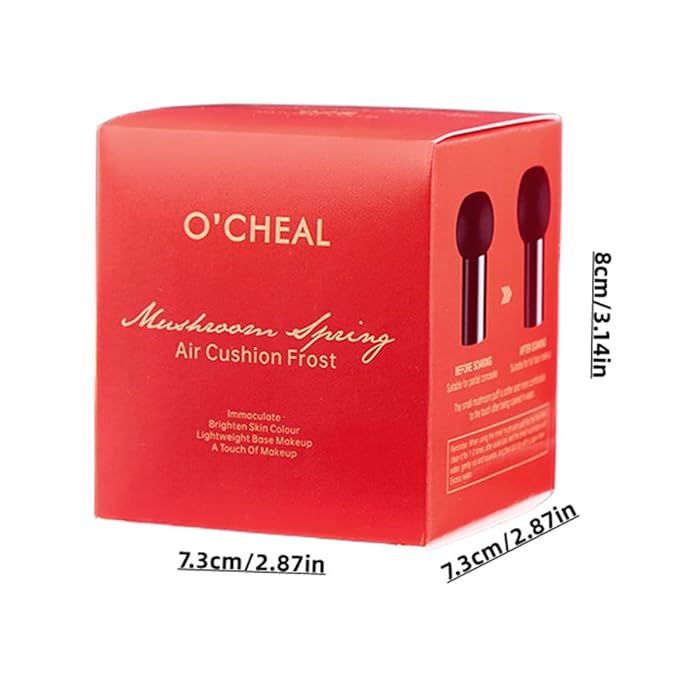 GL-Turelifes Mushroom Head Air Cushion CC Cream Foundation Water Feeling Flawless BB Cream Moisturizing Oil Control,lightweight & Smoothing Natural Face Concealer (H-01 Ivory, 0.53 Oz)-BrightBean Baby