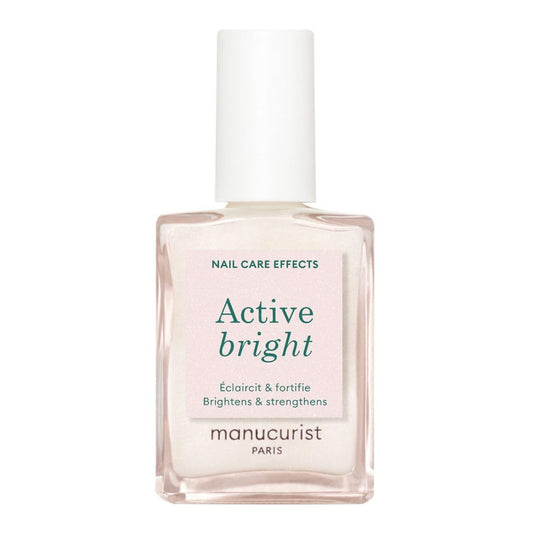 Manucurist Active Bright All in One Nail Perfector: Brightening Treatment Polish & Care - No Lamp - Vegan & Made in France - White Nail Polish - Nail Whitener & Brightener - Nail Strengthener-BrightBean Baby
