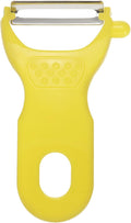 uxcell Vegetable Peeler Set, 4.5 Inch Stainless Steel Potato Peeler for Apple Fruits Carrot Yellow