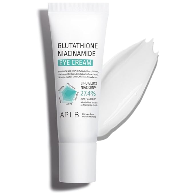 APLB Glutathione Niacinamide Eye Cream | LIPO GLUTA NIAC CEN™ 27.4% 0.68 FL.OZ/Korean Skincare, Eye cream for dark circles and puffiness, Improve elasticity & provide moisture around eye region-BrightBean Baby