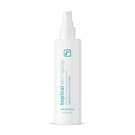 BRIOTECH Topical Skin Spray, Hypochlorous Acid Spray for Sensitive Skin, HOCl Facial Mist, Full Body Support Against Irritation, Calm Redness, Soothe Foot & Scalp, 4 oz-BrightBean Baby