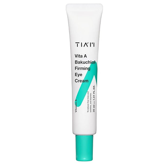 TIAM Vita A Bakuchiol Firming Eye Cream for Wrinkles, Anti-Aging, Dark Circles, and Puffiness, Fragrance-Free Under-Eye Treatment, 1.01 FL.OZ. / 30ml-BrightBean Baby