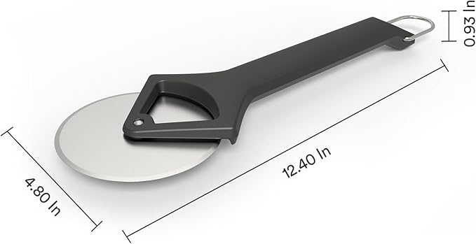 Witt Stainless Steel Pizza Cutter Wheel – Professional Pizza Cutter & Pizza Slicer, Sharp One-Cut Blade, Non-Slip Handle, Protective Case, Dishwasher Safe, 12.4 Inch