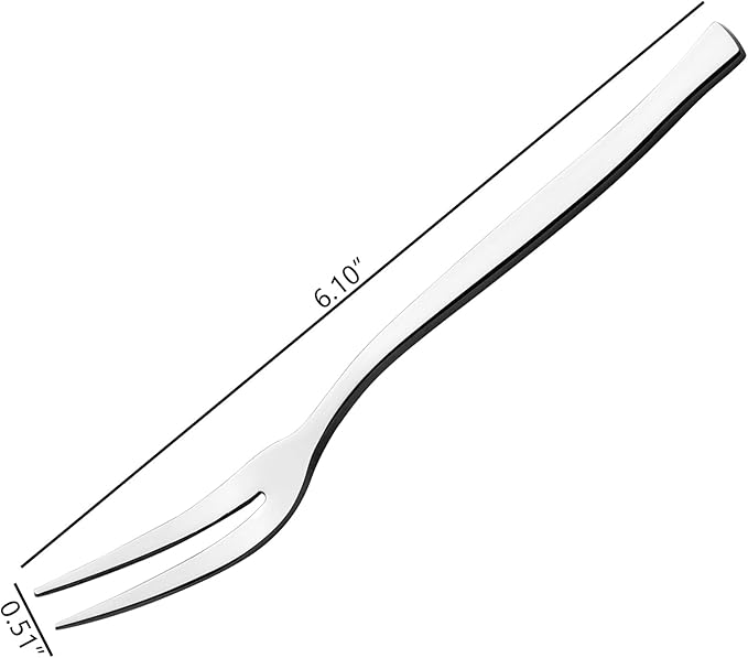 Tasting Cocktail Forks, 12-Piece Stainless Steel Fruit Forks, F