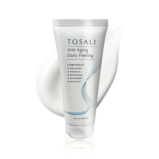 Anti Aging Daily Peeling Face Exfoliator – Peeling Gel with Hyaluronic Acid, Lactic Acid & Vitamin E, Gentle Exfoliating Gel for All Skin Types, Skin Care for Women, 6.8 Oz-BrightBean Baby