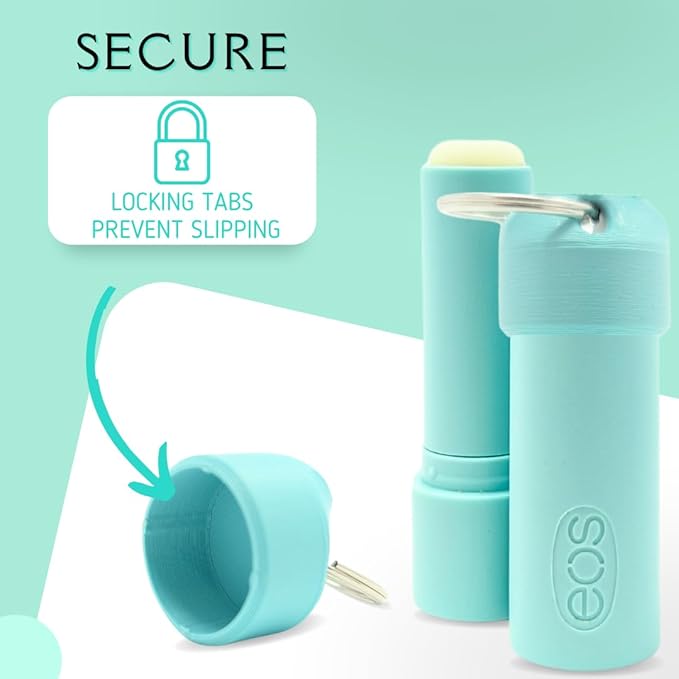 Keychain Holder EOS Lip Balm Stick (Keychain Only) - Travel Size Lip Balm Chapstick - Healing Stick - Made in USA-BrightBean Baby