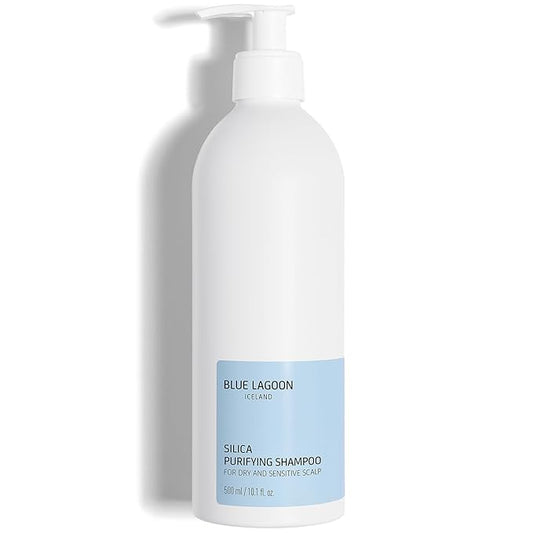 Blue Lagoon Skincare Silica Purifying Shampoo – Anti Dandruff Shampoo & Psoriasis Treatment for Skin – Mineral Salts, Silica, Soothing, Fragrance-Free, 500ML-BrightBean Baby