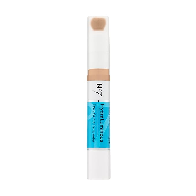 No7 Hydraluminous Concealer - Shade 7 - Full-Coverage Under Eye Concealer for Dark Circles with Caffeine & Ceramides - Hydrating & Brightening Concealer for Dark Under Eye Area (3.9ml)-BrightBean Baby