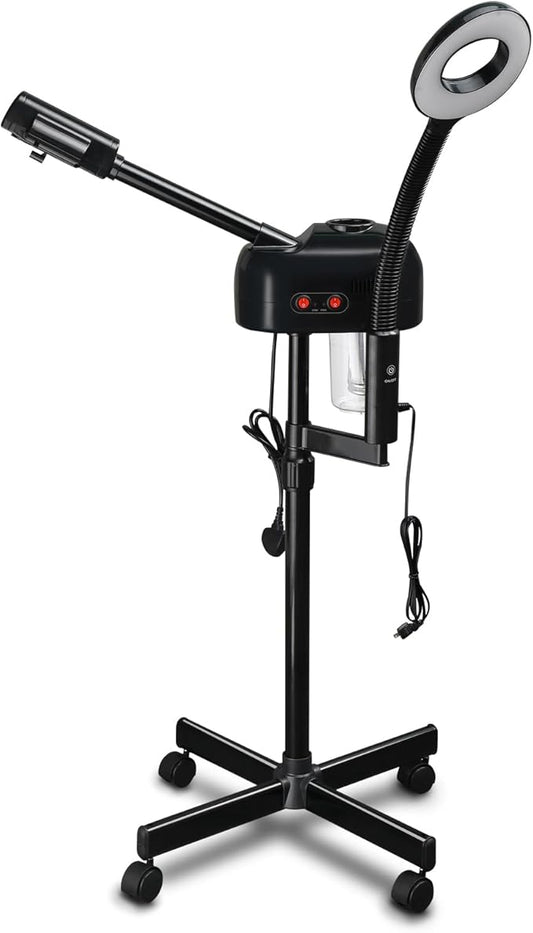 Winado 2 in 1 Facial Steamer with 5X Magnification Light, Deep Cleaning for Personal Skin Care, Beautician Steamer Professional Humidifier Facial Spa Mist Steam for Home & Beauty Salon, Black-BrightBean Baby