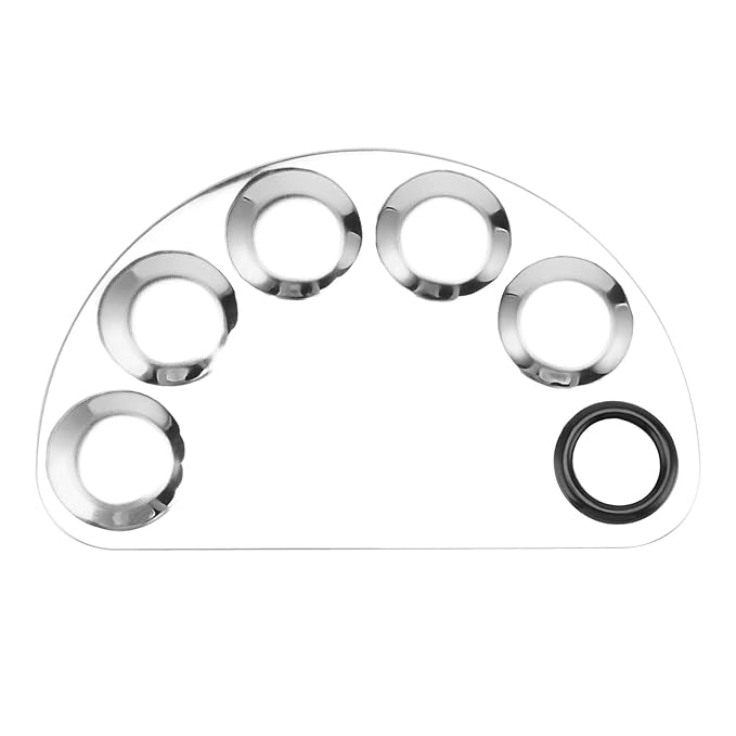 4 Pack Metal Makeup Palette, Makeup Mixing Palette with Spatula Makeup Palette Mixer Tray for Color Mixing and Makeup, Silver（2 Sizes）-BrightBean Baby