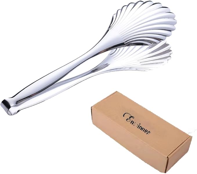 Buffet Cooking Serving Tongs, 12 inch Kirsite Catering Chef Food Salad BBQ Serving Utensils, Set of 2(stainless steel) (Stainless Steel)