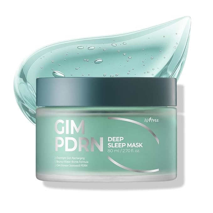 IsNtree Gim PDRN Deep Sleep Mask 80ml, 2.7 fl oz | Korean SEAWEED Skincare Sleeping Mask gel | Night Cream | Facial Mask | Overnight Gel mask for Hydration & Skin Bounce-BrightBean Baby