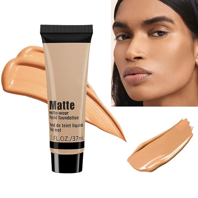 1 Pack Liquid Foundation Cream for Face Makeup,Durable Full Coverage Matte Concealer Make Up,Oil Control & Waterproof Base Primer -1 Fl.Oz-BEIGE 6#-BrightBean Baby