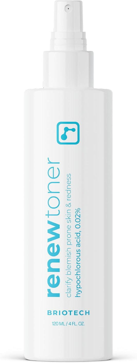 BRIOTECH Skin Renew Toner, Hypochlorous Acid Spray Topical Skin Spray for Face and Skin, Minimize Appearance of Blemishes, Soothing Mist for Redness & Bumps, 4 fl oz-BrightBean Baby