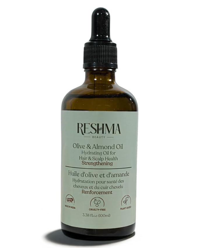 Reshma Beauty Olive & Almond Oil – Henna Infused Hydrating Oil for Hair & Scalp Health | Strengthens & Softens-BrightBean Baby