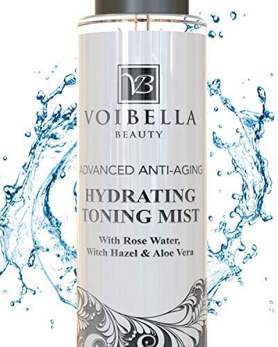 Organic Hydrating Toner for Face Anti-Aging - Rose Water, Witch Hazel & Aloe Vera Toning Facial Mist for Women. Natural Skin Moisturizing Rosewater Spray. Oil Free, Pure, Fresh & Pore Tight-BrightBean Baby
