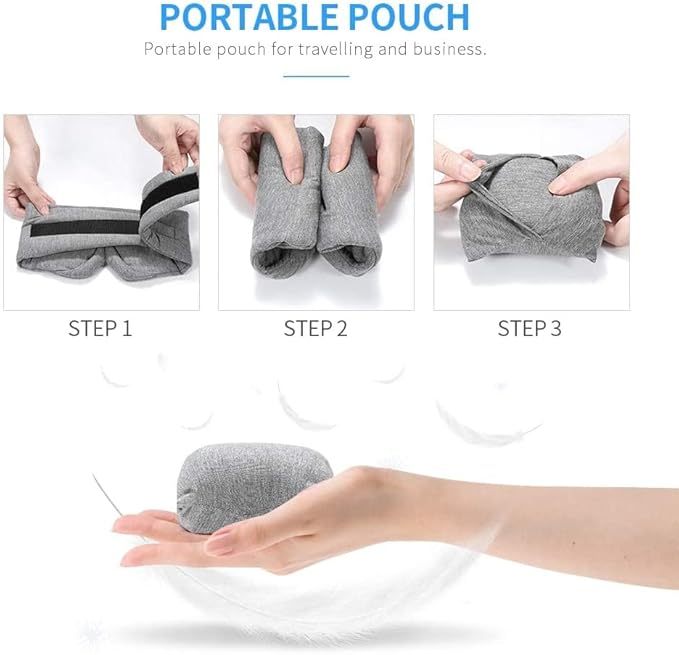 FRESHME Deluxe Cotton Sleep Mask Gift Set - 100% Blackout Large Comfortable Blindfold Adjustable Eye Mask Pillow in Gift Box for Men Women Side Sleeper Travel Meditation Airplane-BrightBean Baby