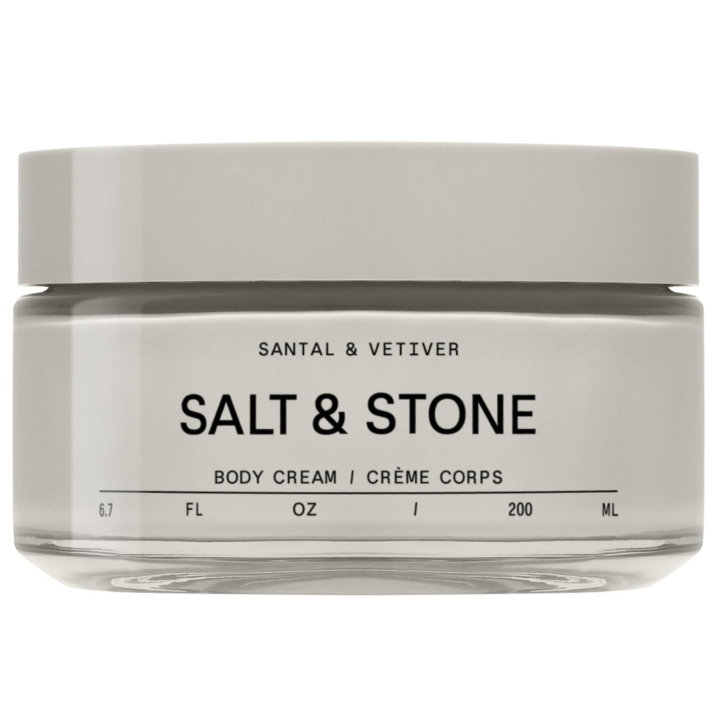Salt & Stone Body Cream – Santal & Vetiver | Hydrating Formula with Seaweed Extracts, Spirulina & Squalane | Deep Hydration, Skin Barrier Support & Healthy Glow | for all Skin Types (6.7 fl oz)-BrightBean Baby
