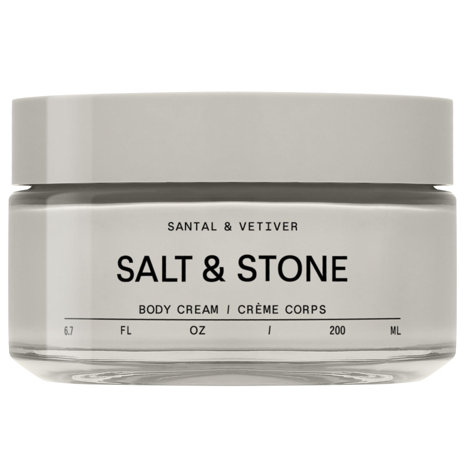Salt & Stone Body Cream – Santal & Vetiver | Hydrating Formula with Seaweed Extracts, Spirulina & Squalane | Deep Hydration, Skin Barrier Support & Healthy Glow | for all Skin Types (6.7 fl oz)-BrightBean Baby
