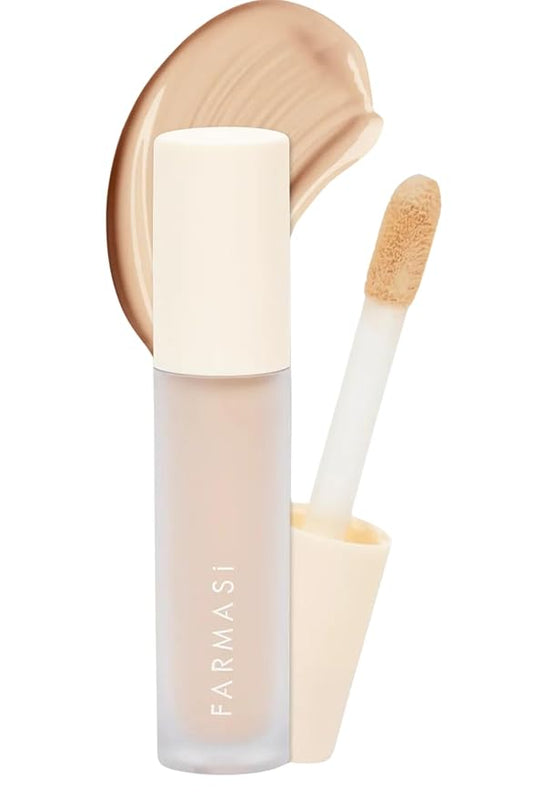 FARMASI Vfx Pro Liquid Concealer Makeup, All-in-one Full Coverage, Highly Pigmented Concealer for All Skin Type, Hide Shadows & Imperfections, Enhance Skin Fullness Foundation Concealer 0,24 Fl Oz N01-BrightBean Baby