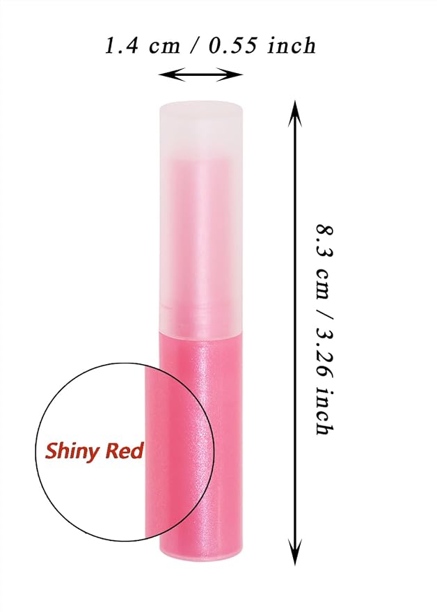 0.14oz Empty Flavored Lip Balm Container Tubes Plastic Homemade Moisturizing Lip Stick with Caps Bulk Fit for Women Adult DIY Making Supplies, 25 Count (Red)-BrightBean Baby