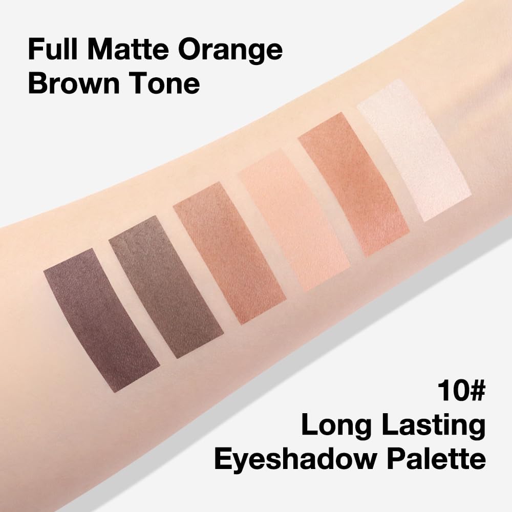 Kaely 6 Color Mini Nude Brown Neutral Eyeshadow Palette Makeup, Highly Pigmented Eye Shadow Palette Waterproof, Natural Matte Eye Shadow Palette, paleta de sombras de ojos, Vegan & Cruelty-free, 10-BrightBean Baby