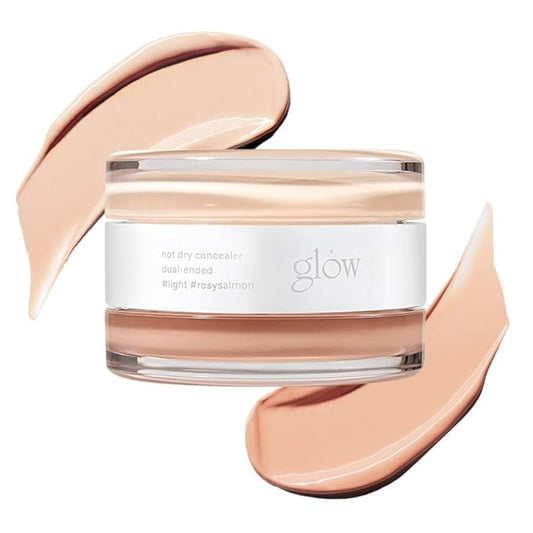 not dry concealer #light #rosysalmon : Vegan-Free, hypoallergenic, premium dual-ended concealer, expertly crafted to flawlessly cover blemishes and dark circles, 0.4 Oz-BrightBean Baby