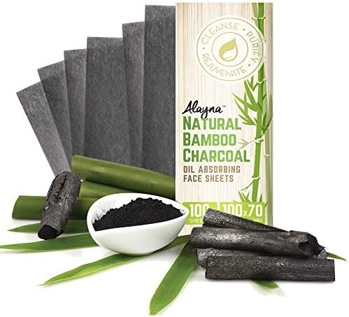 Oil Blotting Sheets for Face Natural Bamboo Charcoal Blotting Paper for Oily Skin Oil Absorbing Tissues Beauty Blotters Remove Excess Shine Organic Blot Papers For Make UpFacial & Skin Care 3 Pack-BrightBean Baby