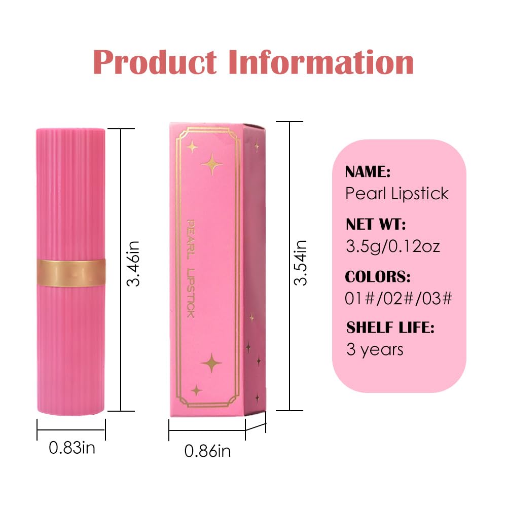 3Pcs Metallic Lipstick for Women,Lightweight Shimmer Frosted Lipstick,Glitter Lip Gloss Stain Long Lasting Waterproof Smudge Proof 24 Hour Full Coverage Lip Makeup,Vegan（01,02,03)-BrightBean Baby