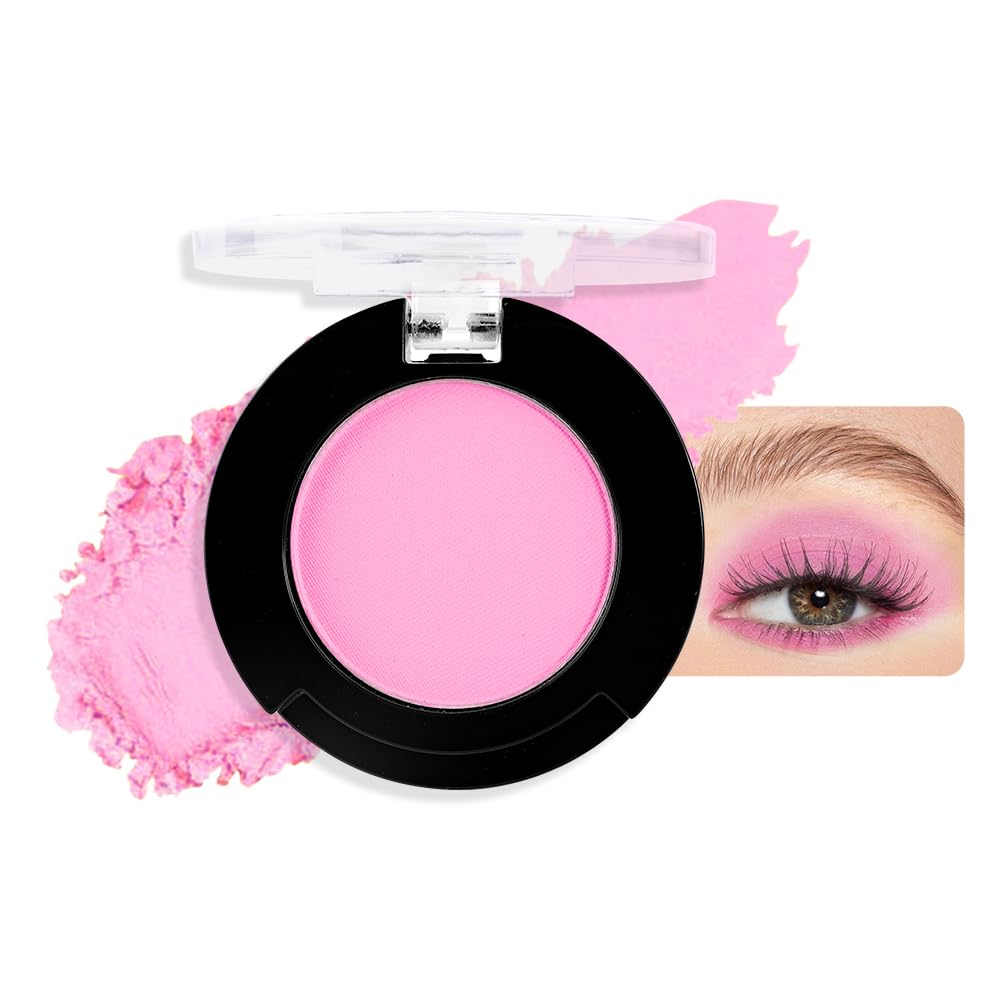 Monochrome Pressed Matte Eyeshadow Palette, Matte Pink Pressed Eyeshadow Waterproof Neutral Powder For Old Women, Mini Eyeshadow, Sombras Para Ojos, Talc, Paraben & Cruelty Free-BrightBean Baby