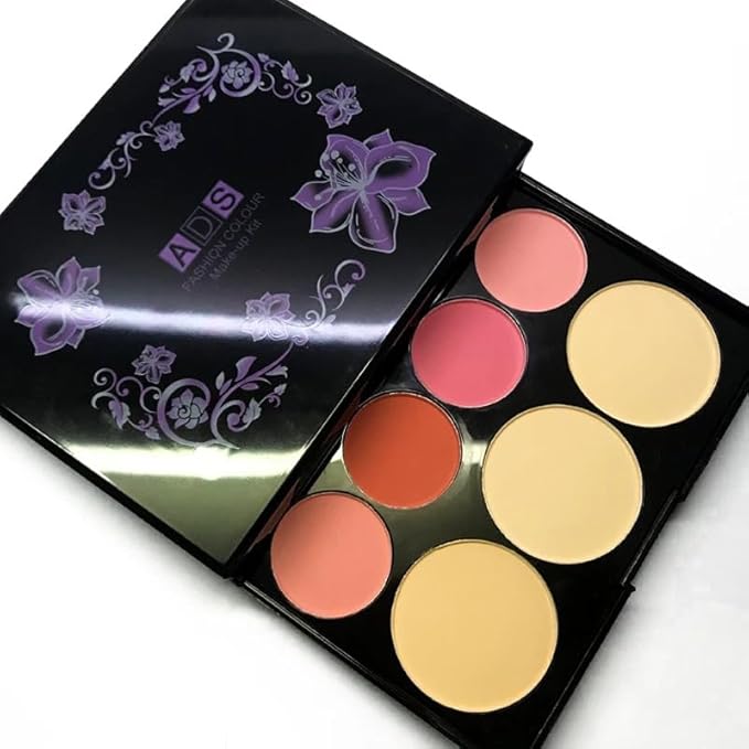 Ladies vegan girl makeup kits all in one box set cosmetic Eye shadow Palette matte gift makeup kit full blush makeup set (Multi Colored)-BrightBean Baby