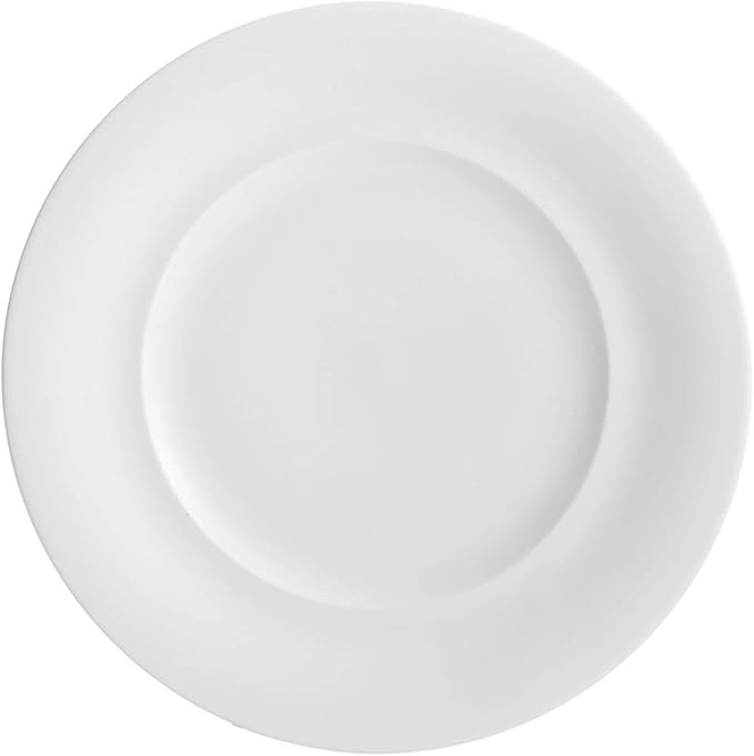 nambe Skye Collection Ceramic 9 Inch Accent Plate, White Plate, Round Dinnerware Dish, Made of Bone China, Microwave and Dishwasher Safe