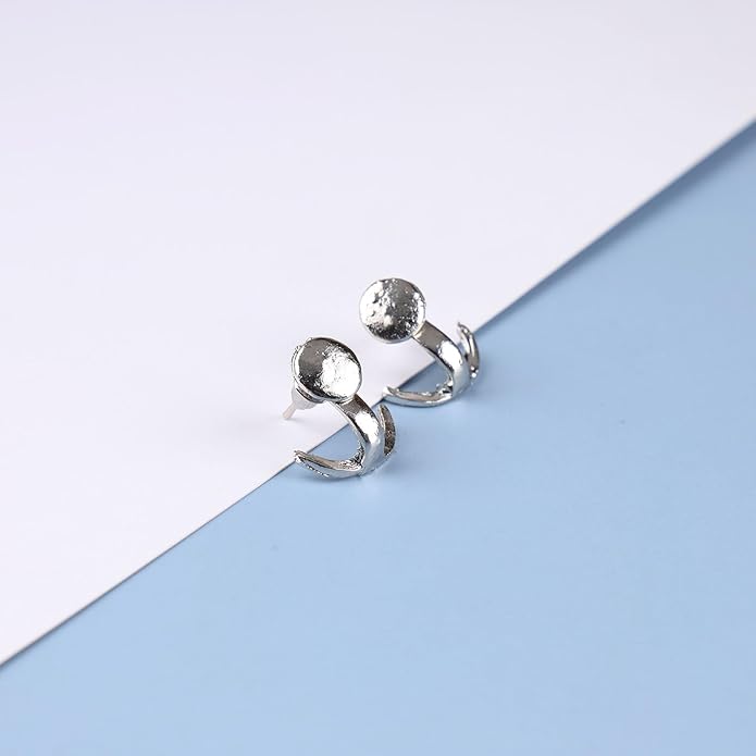 Boho Moon Ear Jackets Earrings Crescent Moon Stud Earrings Gold Sun Moon Earrings Minimalist Double Sided Round Earrings Jewelry for Women-BrightBean Baby