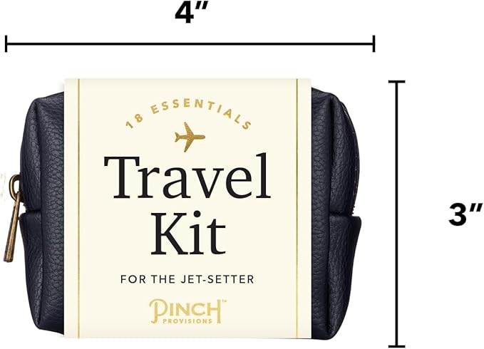 Pinch Provisions Travel Kit, includes 18 Must-Have Emergency Essential Items for Travelling, Ideal Road Trip or Airport Gift for Friends, Family & Peers, Portable Pouch-BrightBean Baby
