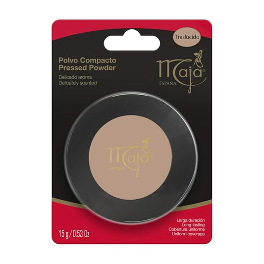 Traslucido Maja Pressed Powder| Delicately Scented Pressed Powder, Mirror and Tassel Compartment for Flawless Skin; 0.53 Ounces-BrightBean Baby