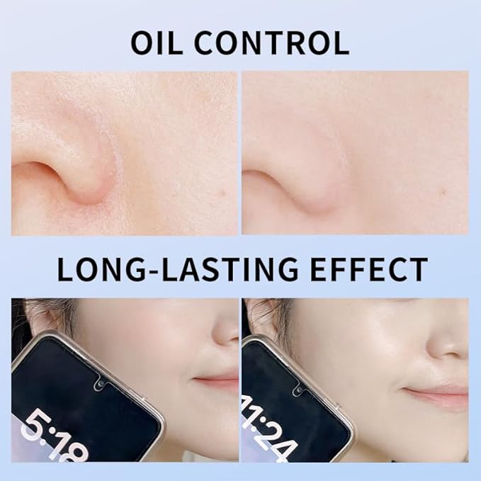 Oil Control Face Pressed Powder, Matte and Smooth Translucent Powder Setting Powder Makeup, Waterproof Long Lasting Finishing Face Powder, Cruelty-free, 0.35Oz (01 White)-BrightBean Baby