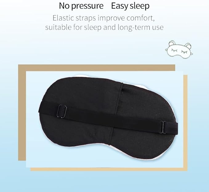 PERFECTSIGHT Sleep Eye Masks, Cute Plush Sleep Eye Cover Lightweight Adjustable Eyeshade Faux Fur Mask Cover for Women Men Sleep Travel Nap, Girl Braid-BrightBean Baby