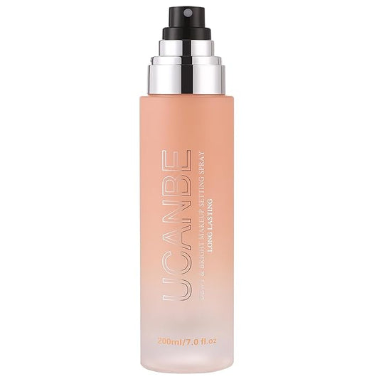 UCANBE Dewy Makeup Setting Spray, Moisturizing Finishing Spray Long Lasting Face Mist, Lightweight Hydrate Make Up Spray for Natural Glow, 7 Fl Oz Large Size-BrightBean Baby