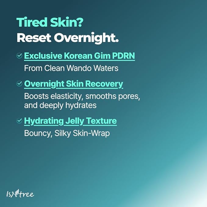 IsNtree Gim PDRN Deep Sleep Mask 80ml, 2.7 fl oz | Korean SEAWEED Skincare Sleeping Mask gel | Night Cream | Facial Mask | Overnight Gel mask for Hydration & Skin Bounce-BrightBean Baby
