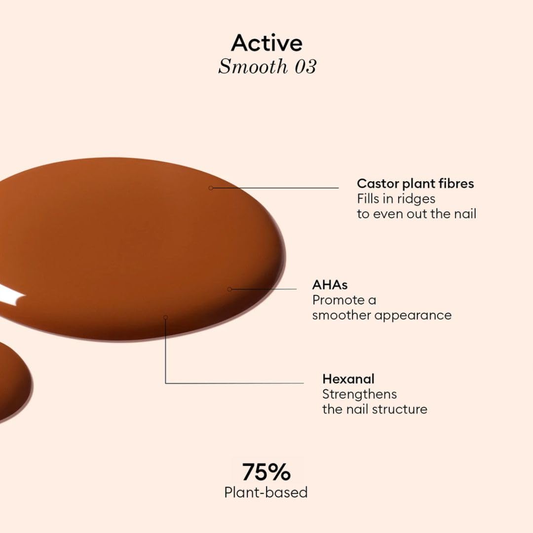 Manucurist Active Smooth™ 03 Nail Concealer Polish & Care - 2 in 1 Nude Nail Polish : Nail Strengthener and Growth - Nail Concealer - Ridge Filler for Nails - Natural Nail Polish - Bronze Finish-BrightBean Baby