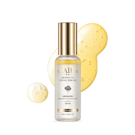 d'alba Piedmont Italian White Truffle First Aromatic Spray Serum, Fragrant VEGAN Glowy Antioxidant Face Mist, Deep Hydration Skin Firmness, Korean Skin Care (2.02 fl.oz)-BrightBean Baby
