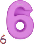 Ducodocu Large Silicone Number Cake Mould 3D Novelty Cake Pan DIY Baking Mold for Birthday Anniversary Number of 6