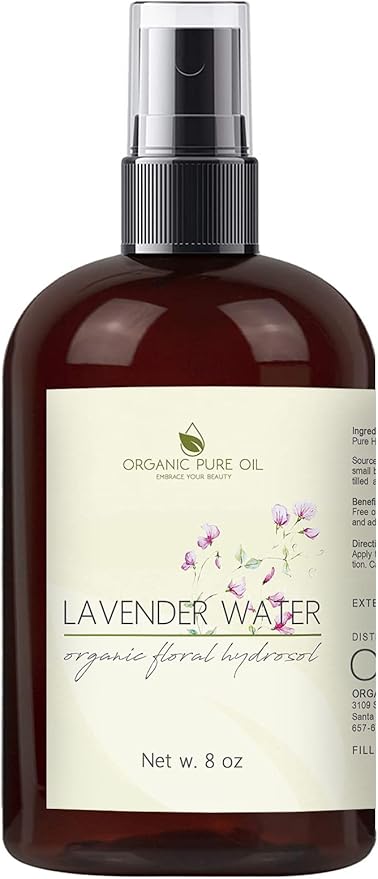 OPO Lavender Hydrosol Spray 8 oz & Sprayer Pure Steam Distilled Vegan Toner Spritz Cleanser Water Calming Toning Aromatherapy Body Mist Linens Makeup Gentle Hydrosol Water - Packaging May Vary-BrightBean Baby